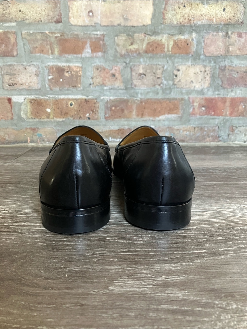 Cole Haan Ascot II black leather slip-on loafers gold-toned horsebit detail - Picture 6 of 17